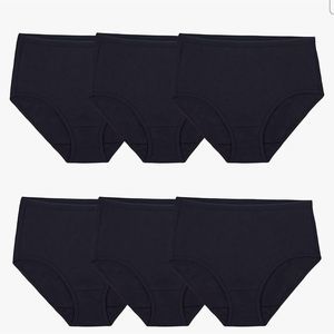 Fruit of the loom black cotton regular brief panties 12 pair sz 8 xl nwt